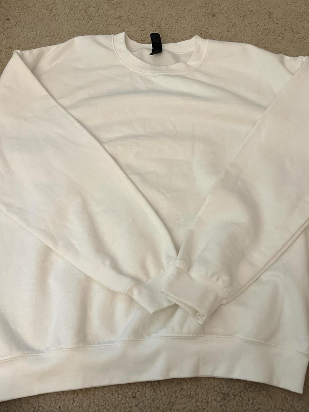 Unisex white sweatshirt